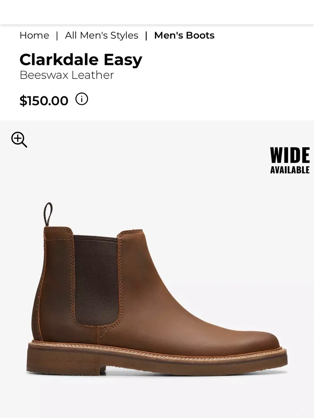 Clark's Clarkdale Easy Chelsea Boot